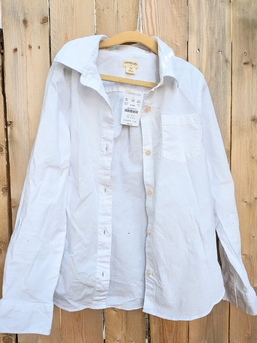 J crew white Girls' cotton-blend button-up shirt